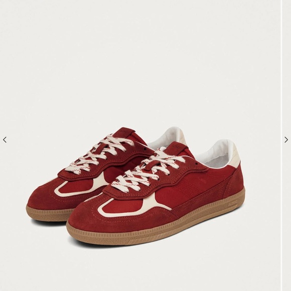 ALOHAS Shoes - Aloha TB.490 Rife Sheen Red Leather Sneakers - Casual Low-Top